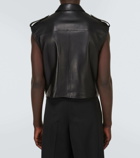 Dolce&Gabbana Pocket-detail sleeveless leather jacket