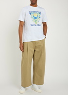 Casablanca Tennis Club Icon Printed Cotton T-shirt White