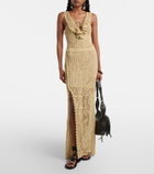 Isabel Marant Ornella beaded crochet maxi dress