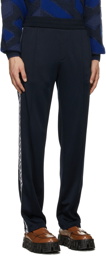 Versace Navy Monogram Tape Seam Lounge Pants