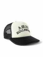 AMIRI - Hollywood Logo-Embroidered Cotton-Canvas and Mesh Trucker Cap