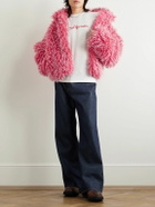 ERL - Hooded Plush Fabric Jacket - Pink