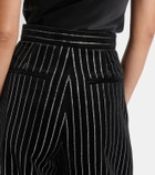 Alex Perry Embellished velvet straight pants