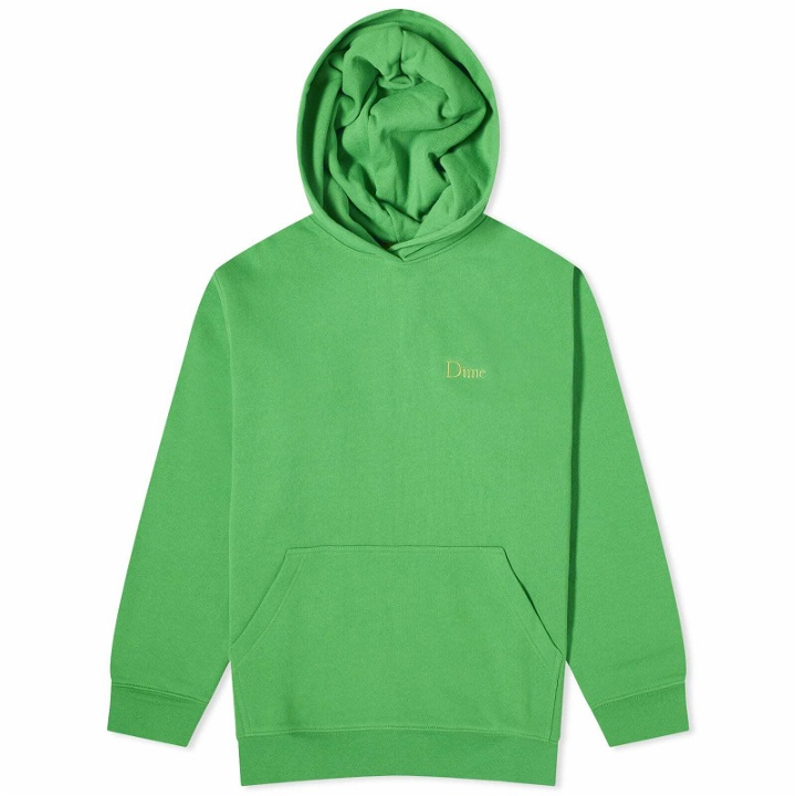 Photo: Dime Men's Classic Small Logo Hoodie in Kelly Green
