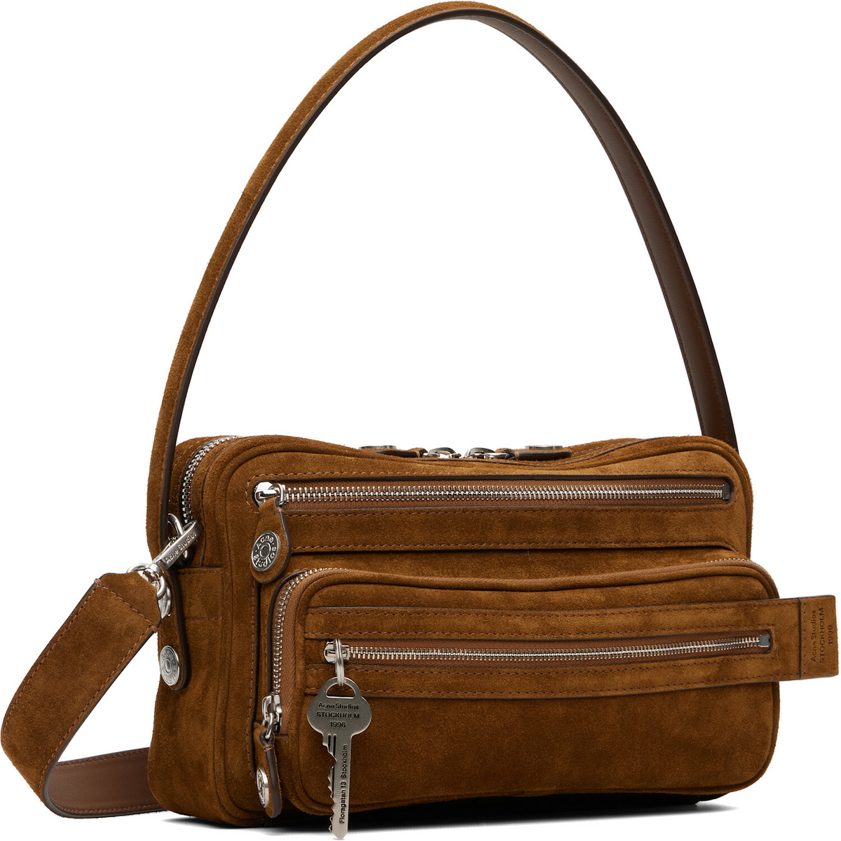 Acne Studios Brown Camero Party Suede Bag