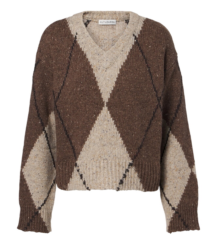 Photo: Altuzarra Parish argyle wool and alpaca blend sweater