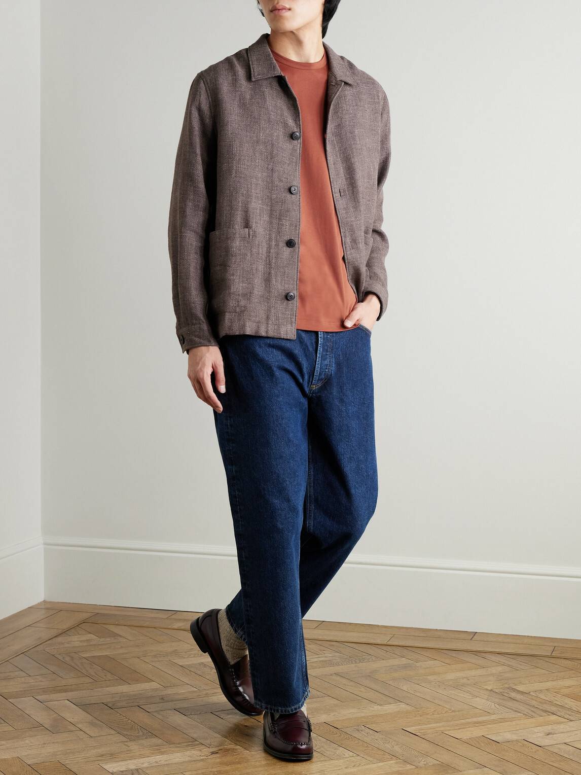 Sunspel - Cotton and Linen-Blend Overshirt - Brown