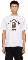 BAPE White College T-Shirt