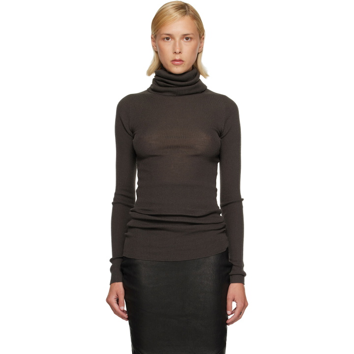 Photo: Rick Owens Gray Tower LS Tube Turtleneck