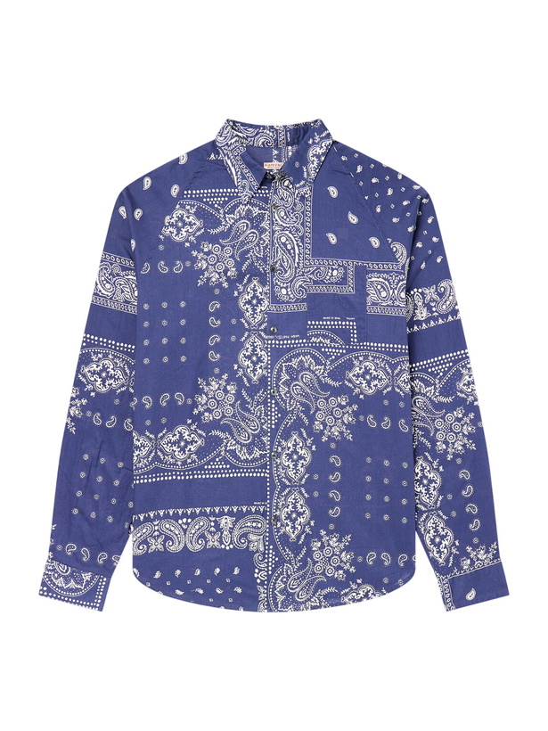 Photo: KAPITAL - Printed-Cotton Shirt - Blue