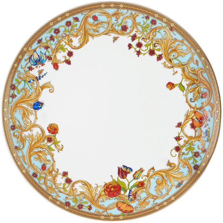 Photo: Versace White Rosenthal 'Le Jardin' Plate, 28 cm