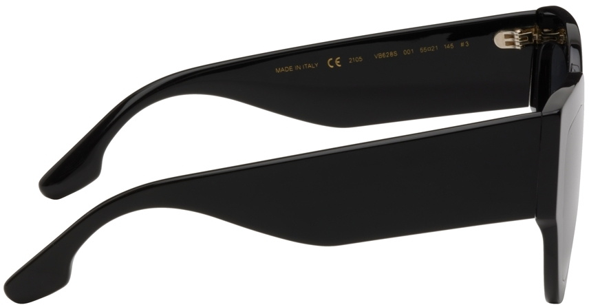 Victoria Beckham Black Oversize Cat-Eye Sunglasses