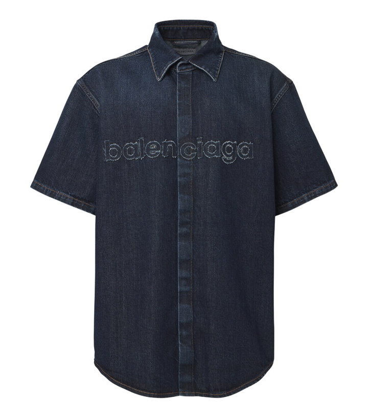 Photo: Balenciaga Logo denim shirt