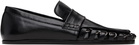 Jil Sander Black D-Ring Loafers