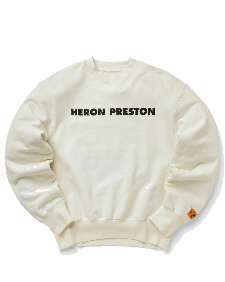 Photo: Heron Preston This Is Not Crewneck Beige - Mens - Sweatshirts