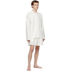 Tekla White Flannel Pyjama Shirt