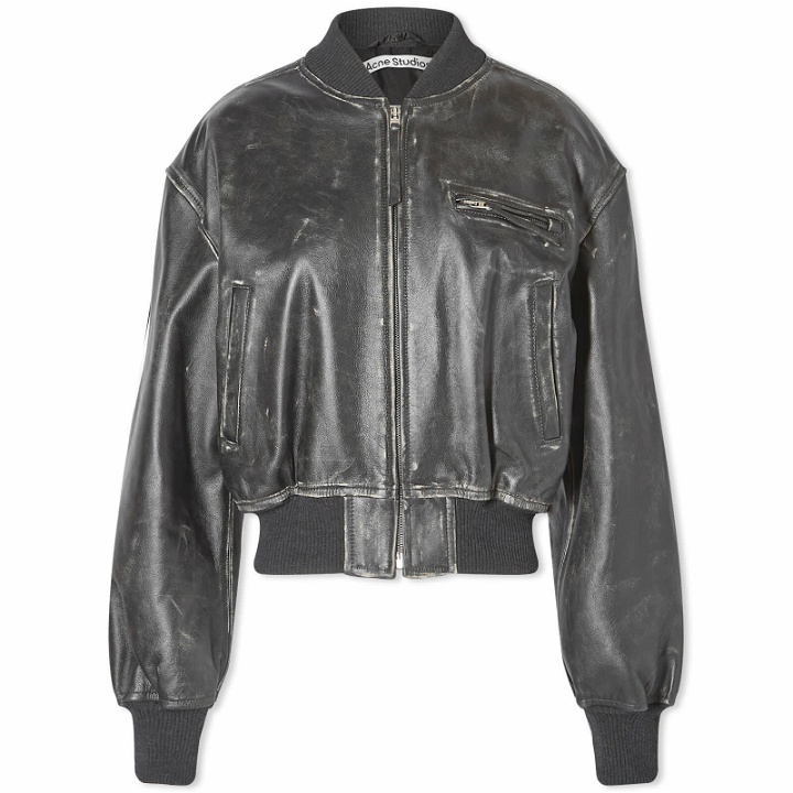 Photo: Acne Studios Women's New Lomber Leather Jacket in Black