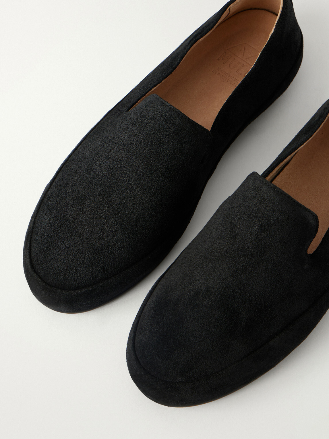 Mulo - Evening Suede Loafers - Black