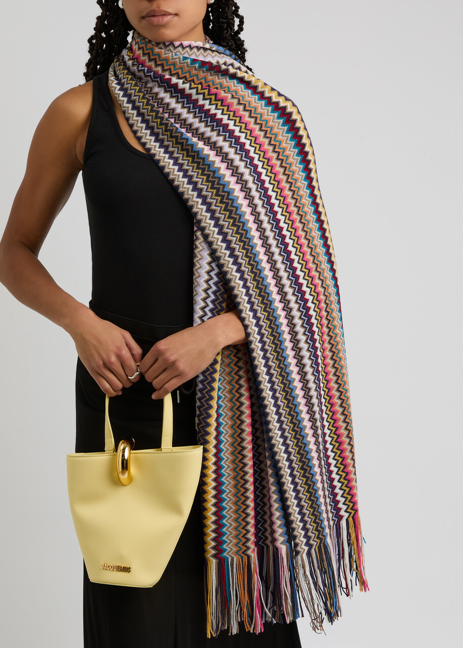 Missoni Zigzag-intarsia Wool Scarf - Multicoloured - One Size Missoni