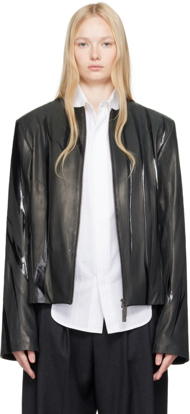 Photo: ADER error Black Product. 14 Leather Jacket