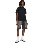Off-White Black Distressed Arrow Skate Sweat Shorts