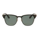 Ray-Ban Black and Gold Blaze Clubmaster Sunglasses