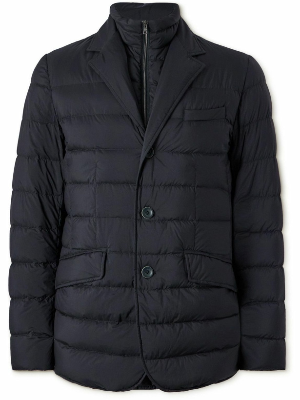 Photo: Herno - Legend Quilted Shell Down Jacket - Blue