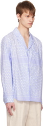 Jacquemus Blue Le Raphia 'La chemise Luis' Shirt