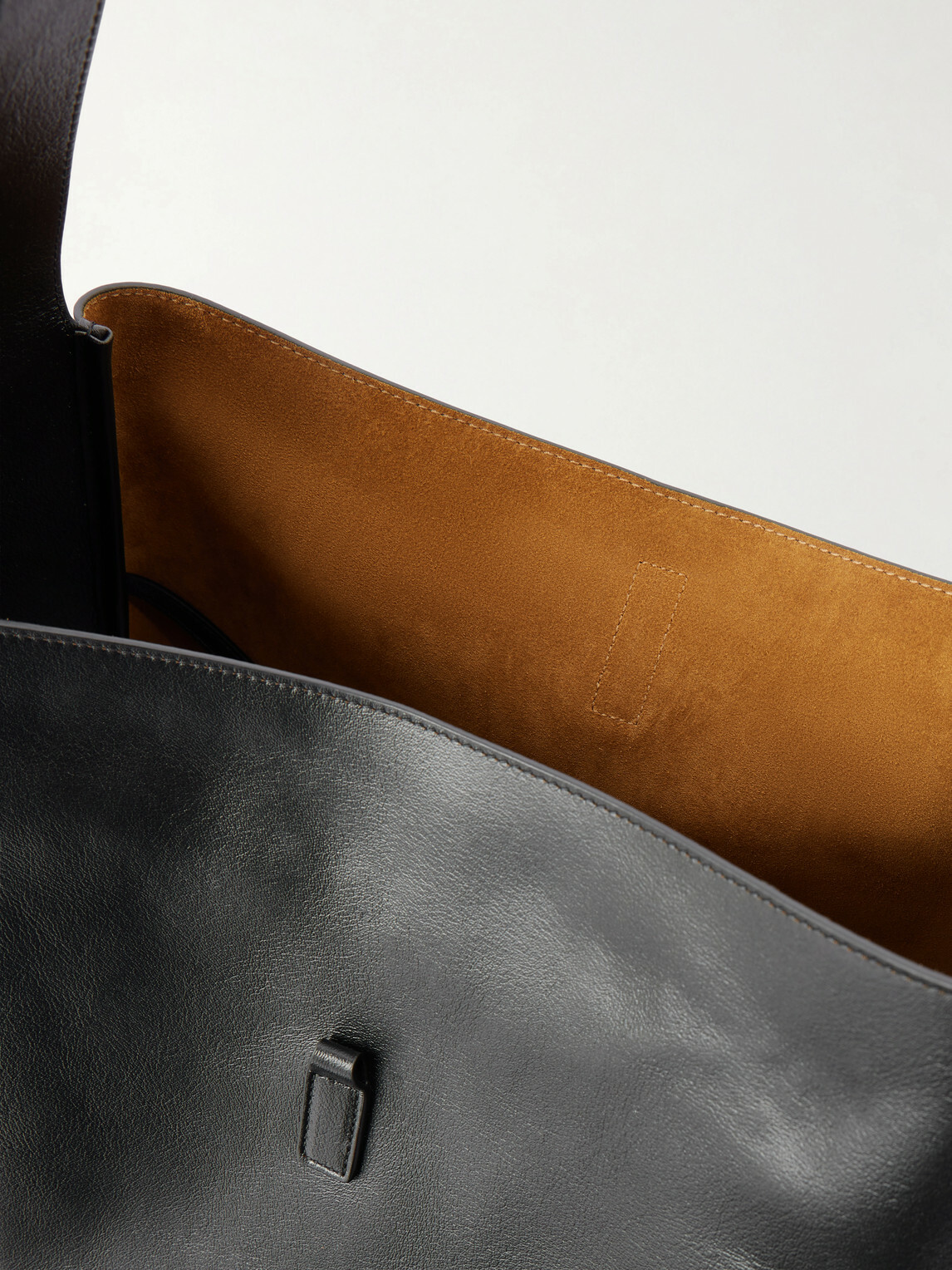 SAINT LAURENT - Le 5 à 7 Logo-Embellished Full-Grain Leather Messenger Bag