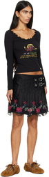 Chopova Lowena Black Missish Kilt Miniskirt