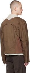 ænrmòus Brown Symmetrical Echo Jacket