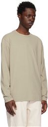 nanamica Taupe Crewneck Long Sleeve T-Shirt