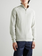 Belstaff - Guide Logo-Appliquéd Cotton Half-Zip Sweater - Gray