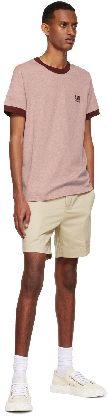 AMI Alexandre Mattiussi Pink Organic Cotton T-Shirt AMI Alexandre