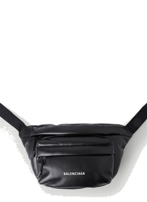 Photo: Puffy Logo Print Belt Bag in Black