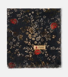 The House of Lyria Firmament floral linen and cotton throw