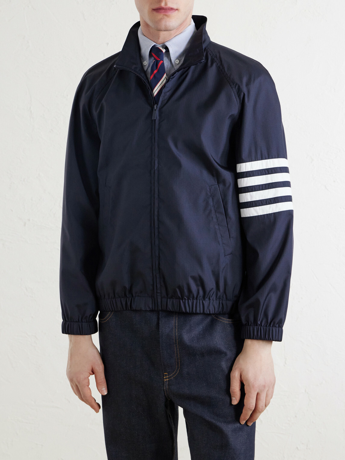 Thom Browne - Striped Ripstop Track Jacket - Blue