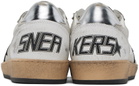 Golden Goose White & Silver Ball Star Sneakers