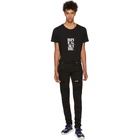 Balmain Black Distressed Basic Biker Jeans