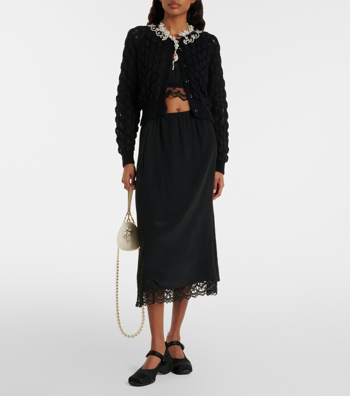 Simone Rocha Ballet Runner embellished ballet flats