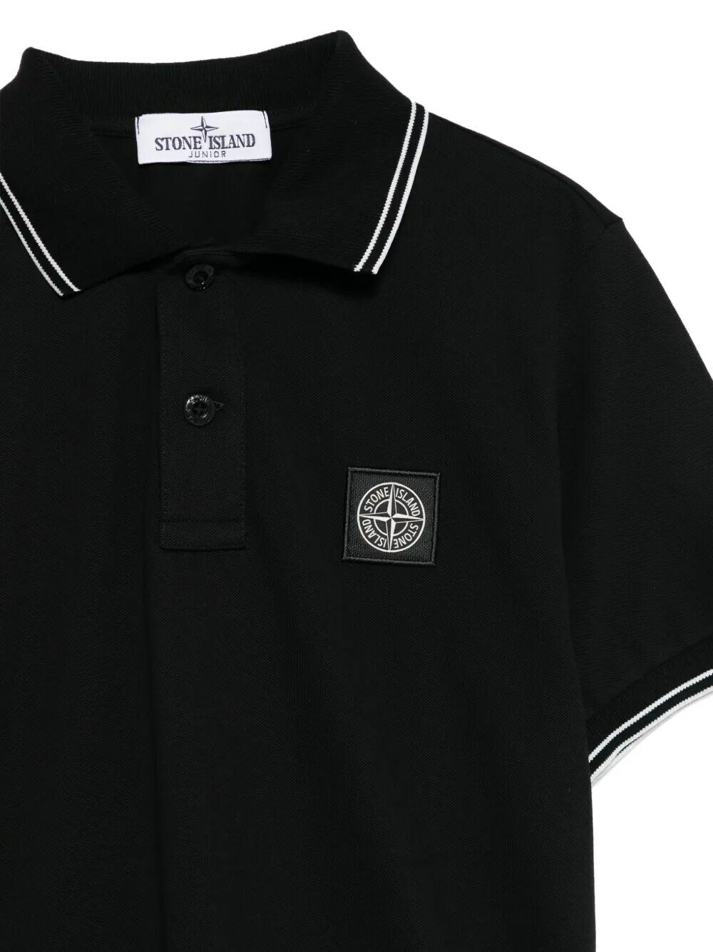 Stone Island Junior Polo Shirt in Black