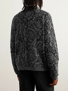 Versace - Jacquard-Knit Cotton-Blend Sweater - Black