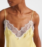 Poupette St Barth Zely lace-trimmed satin camisole