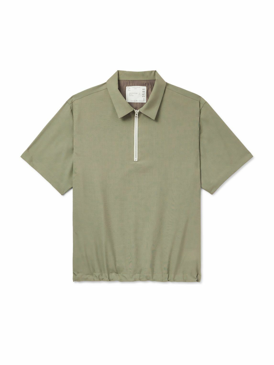 Sacai - Woven Polo Shirt - Red Sacai