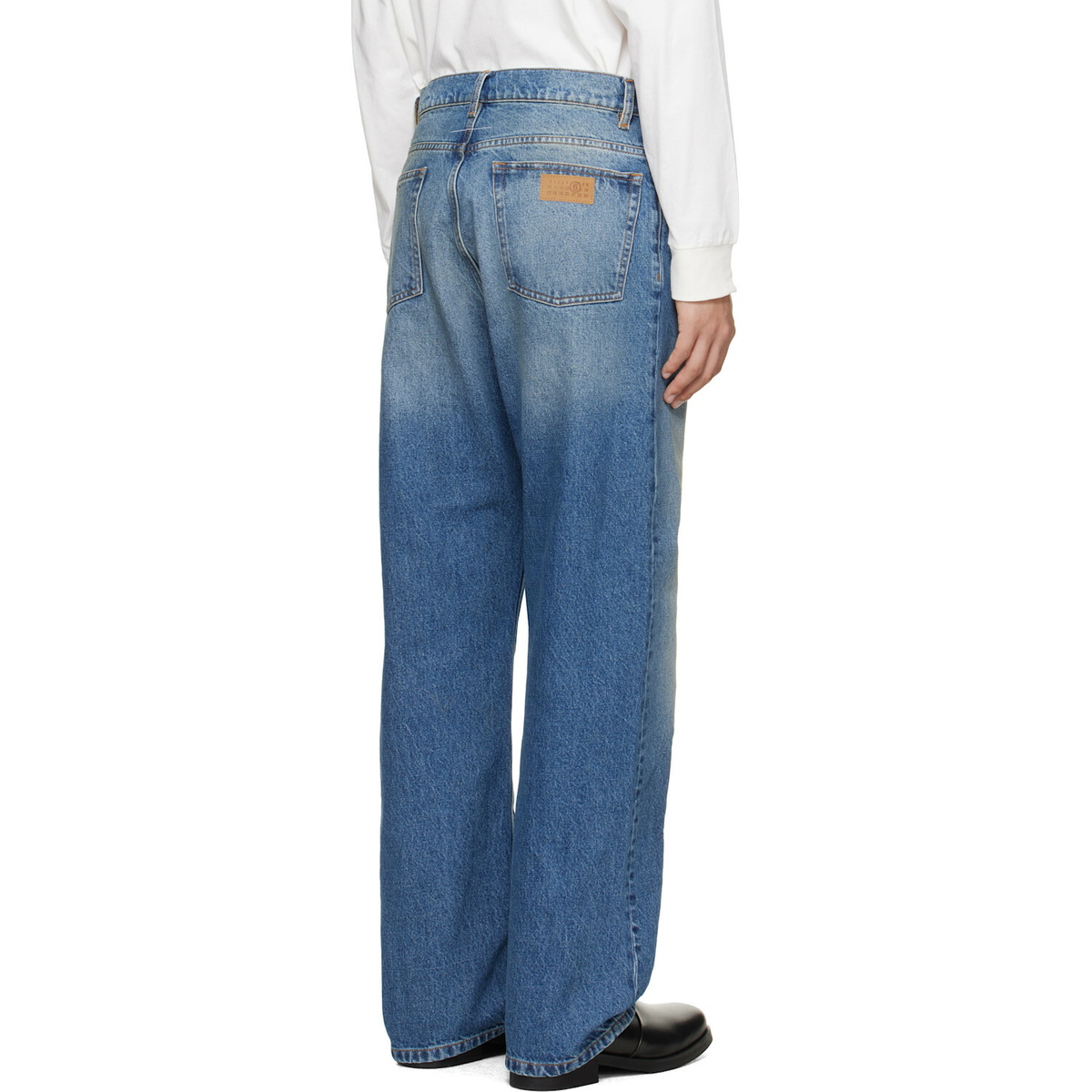 MM6 Maison Margiela Blue Straight-Leg Jeans