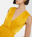 Costarellos Gathered georgette minidress