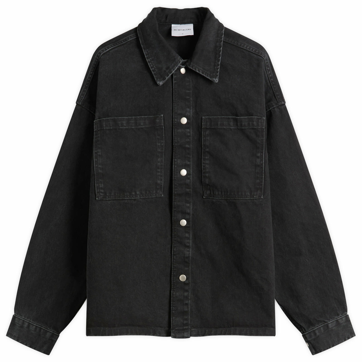 MKI Men's Chunky Rib Knit Track Jacket in Black MKI Miyuki-Zoku