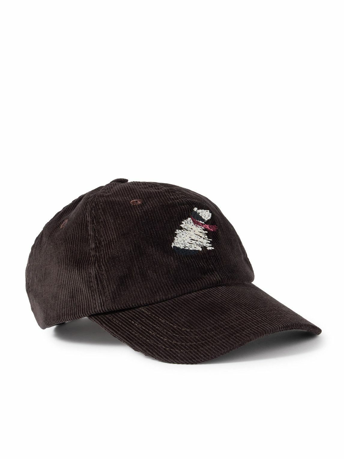 Drake's - HIM Embroidered Cotton-Corduroy Baseball Cap