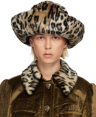 Anna Sui Multicolor Faux Leopard Hat