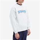 Fucking Awesome Men's Outline Logo Crew Sweat in Heather Grey